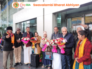 Read more about the article All India Convenor, Shri Sundaram ji was given a grand welcome at Lucknow Airport, along with Padma Shri Shridhar Vembu ji